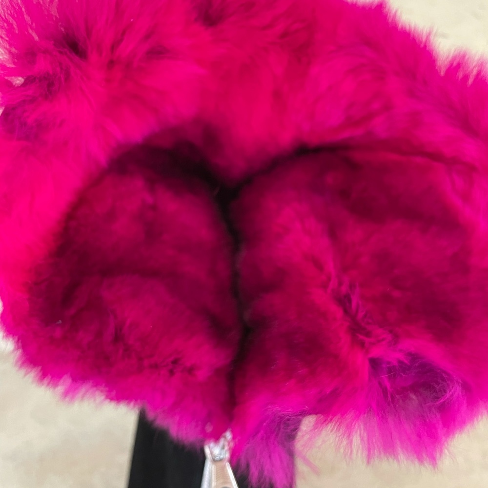Vintage Terry de Havilland black boot with fuchsia faux fur in size 39 - Picture 7 of 10